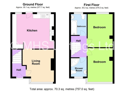 Thumbnail photo of 2 Bedroom Mid Terraced House in 40 Welton Mount, Leeds, LS6 1ET