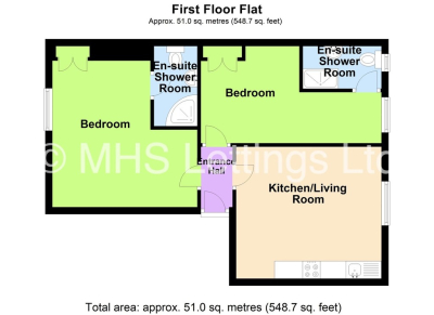 Thumbnail photo of 2 Bedroom Apartment in Flat 2, 24 Kensington Terrace, Leeds, LS6 1BE