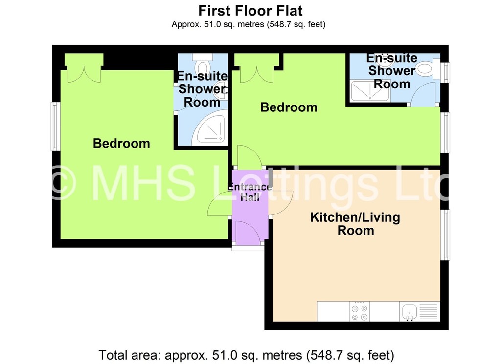 Photo of 2 Bedroom Apartment in Flat 2, 24 Kensington Terrace, Leeds, LS6 1BE