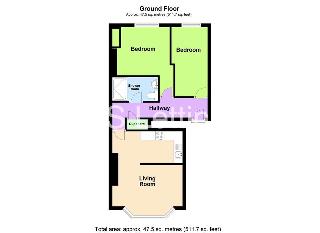Photo of 2 Bedroom Flat in Flat 1, 145 Victoria Road, Leeds, LS6 1DU