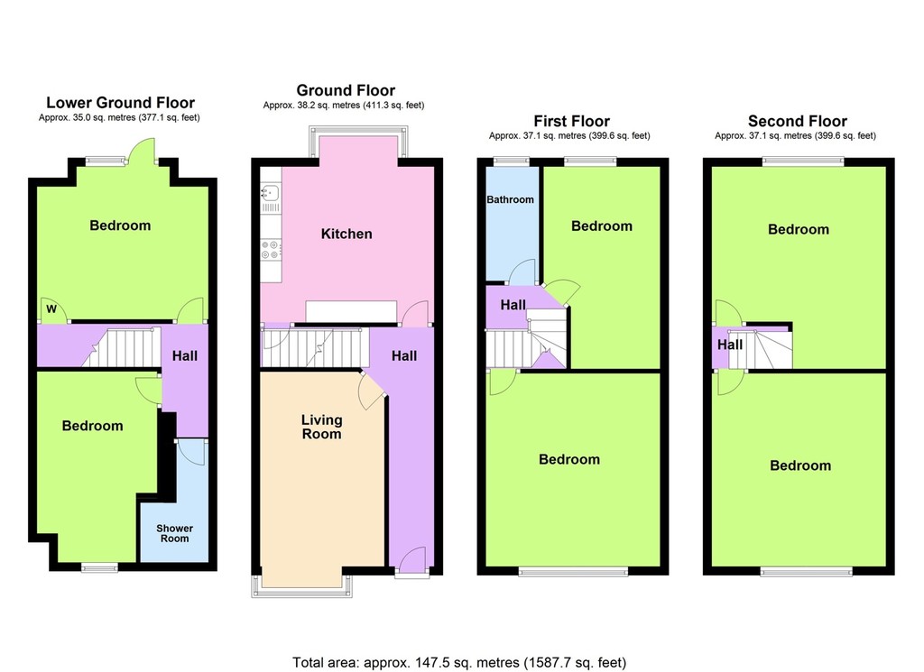 Photo of 6 Bedroom Mid Terraced House in 64 Manor Drive, Leeds, LS6 1DD